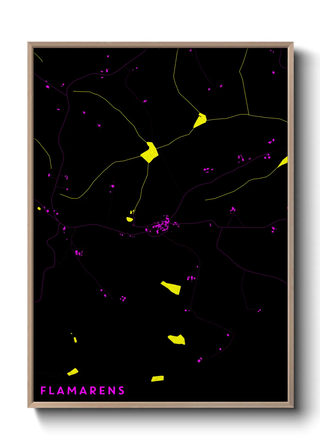 Une affiche de carte sur Flamarens