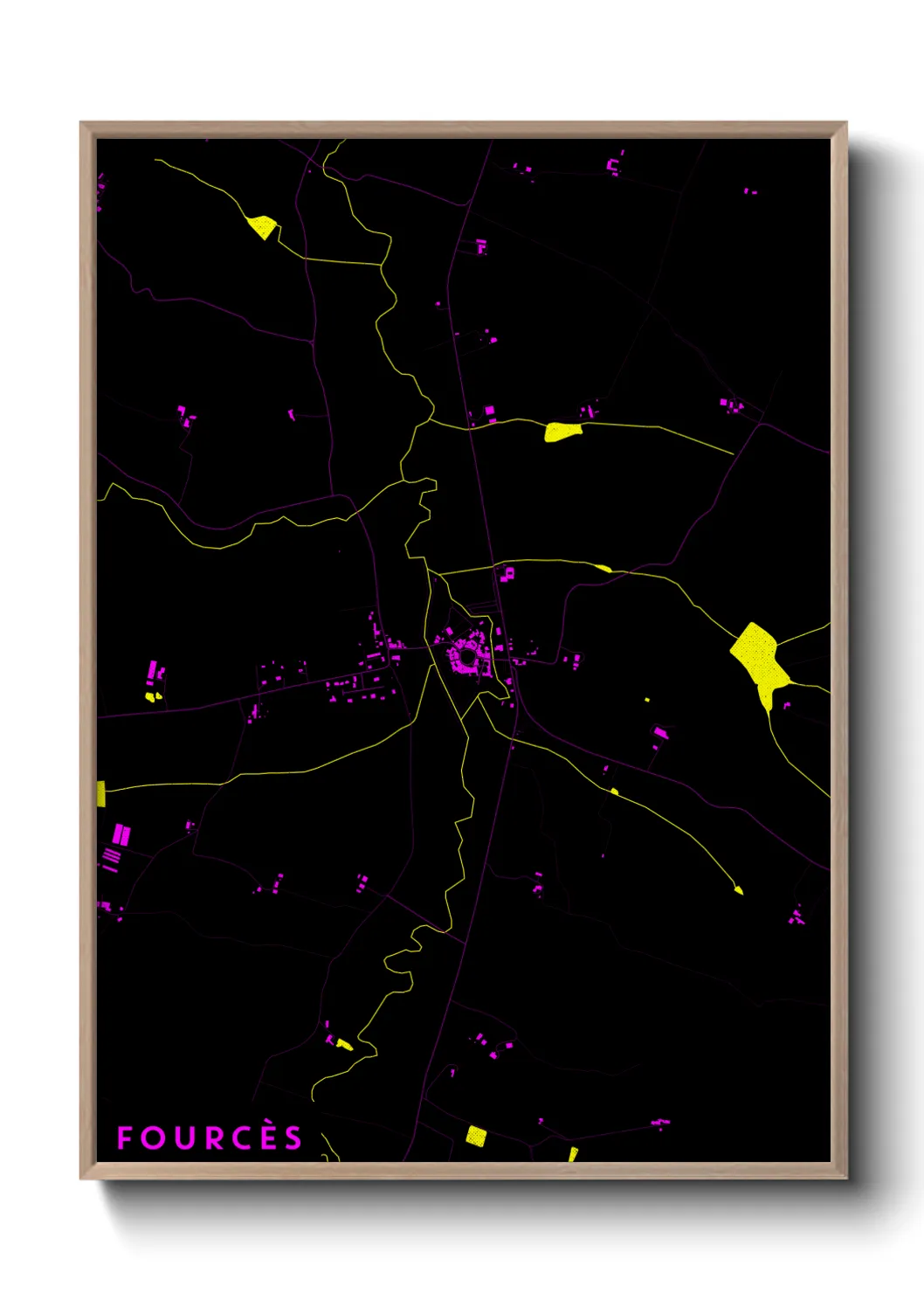 Une affiche de carte sur Fourcès