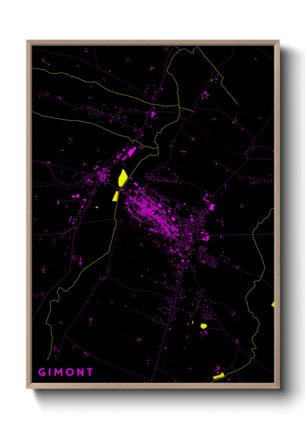 Une affiche de carte sur Gimont