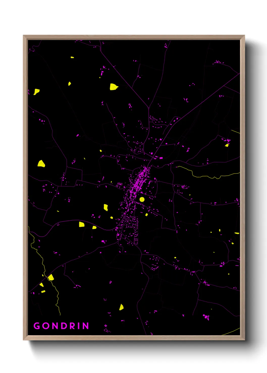 Une affiche de carte sur Gondrin