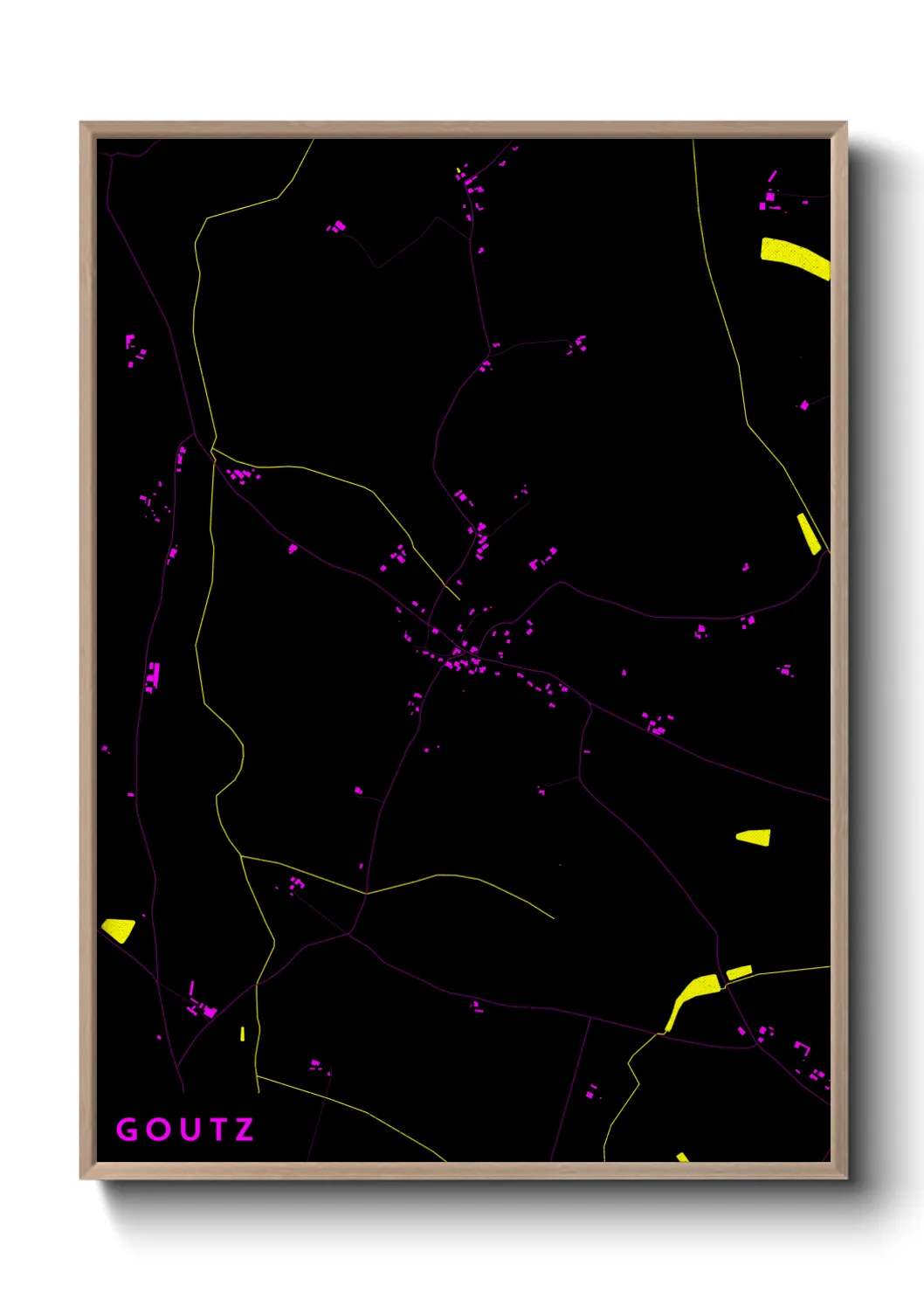 Une affiche de carte sur Goutz