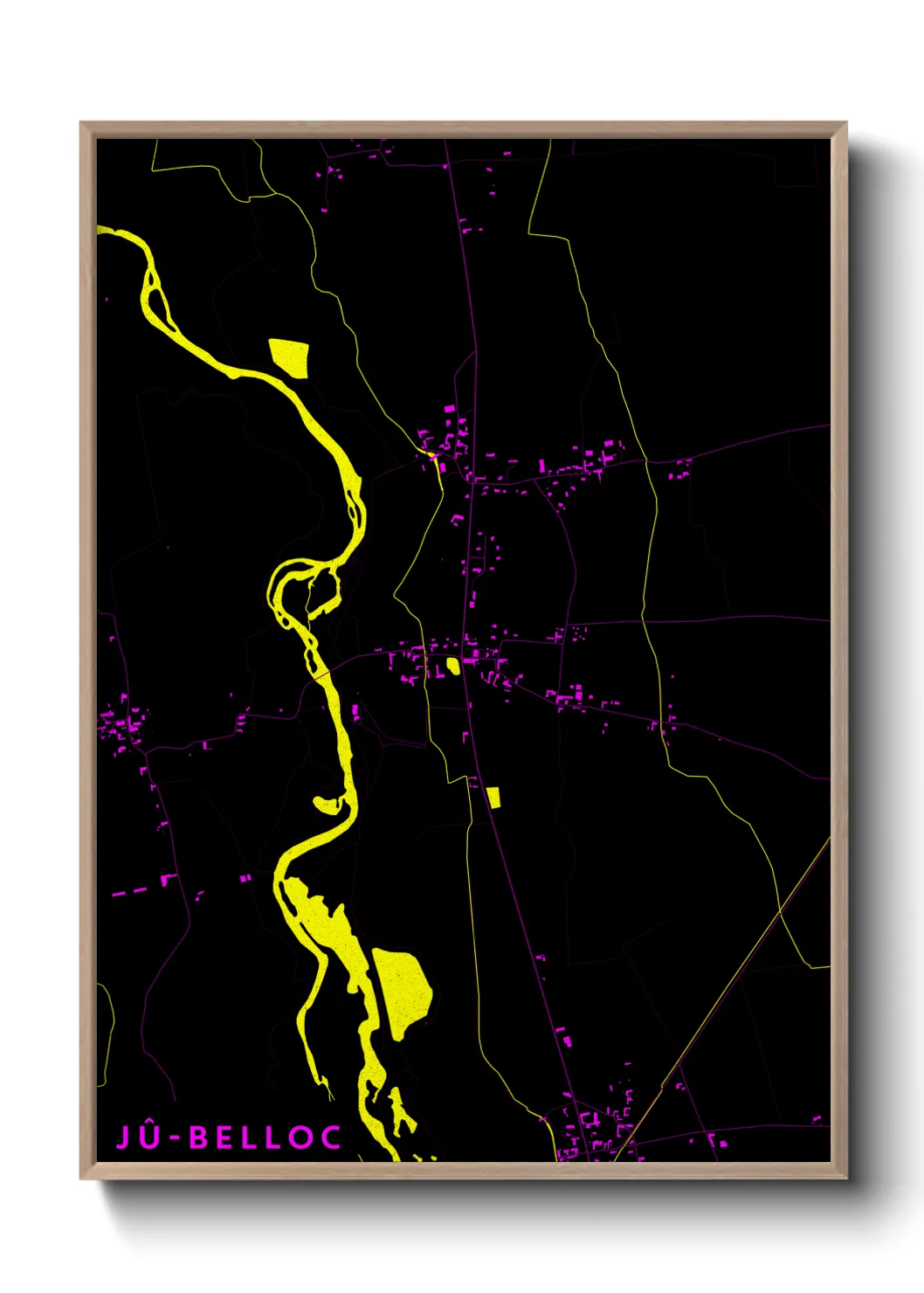 Une affiche de carte sur Jû-Belloc