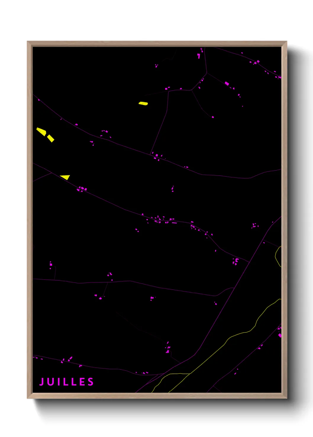 Une affiche de carte sur Juilles