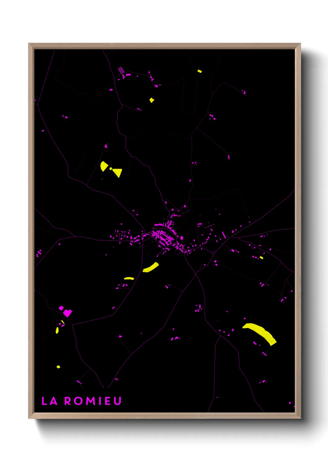 Une affiche de carte sur La Romieu