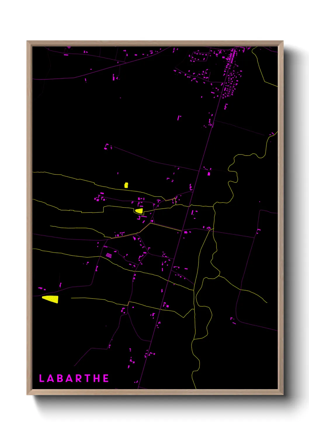 Une affiche de carte sur Labarthe
