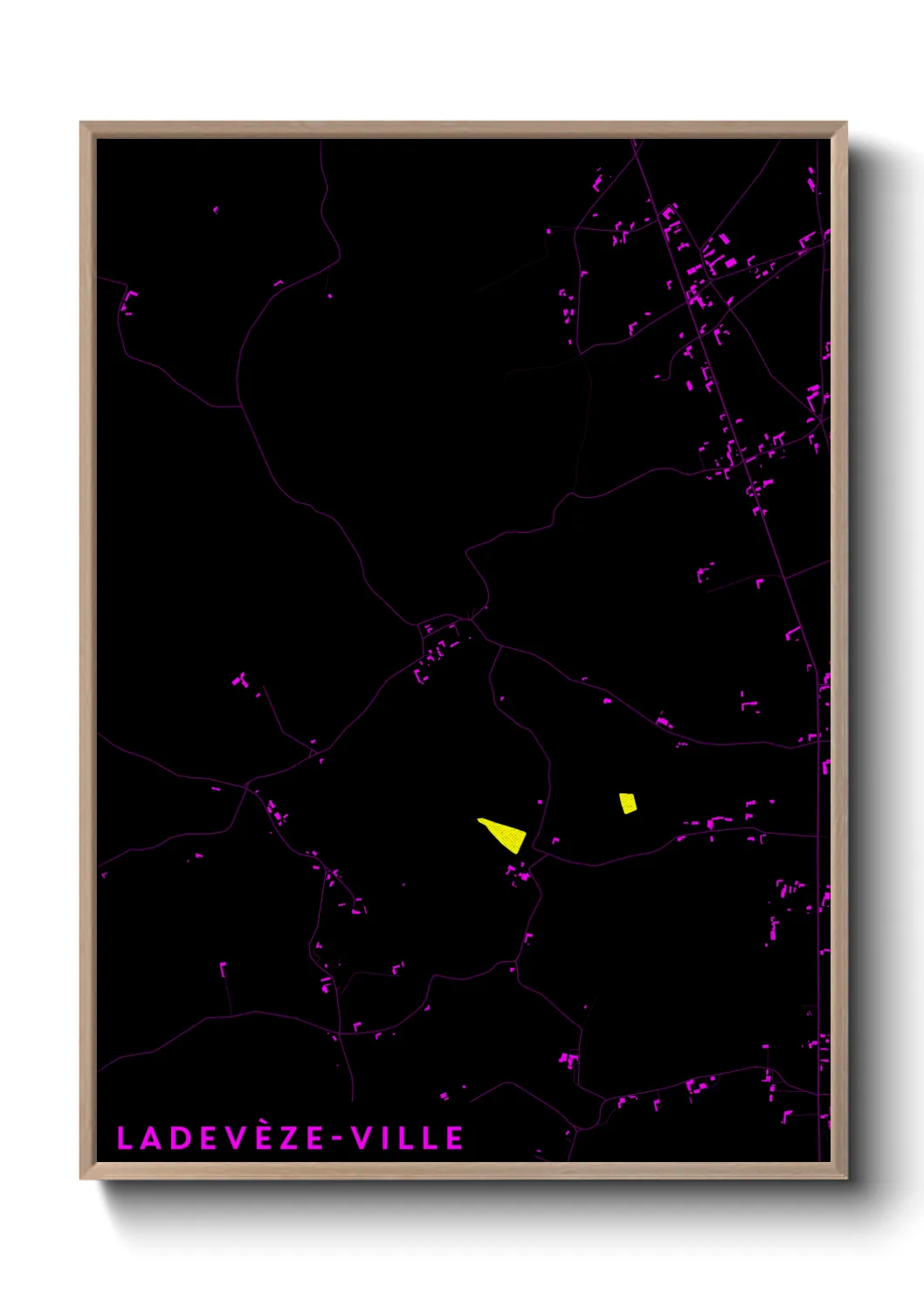 Un poster carteLadevèze-Ville