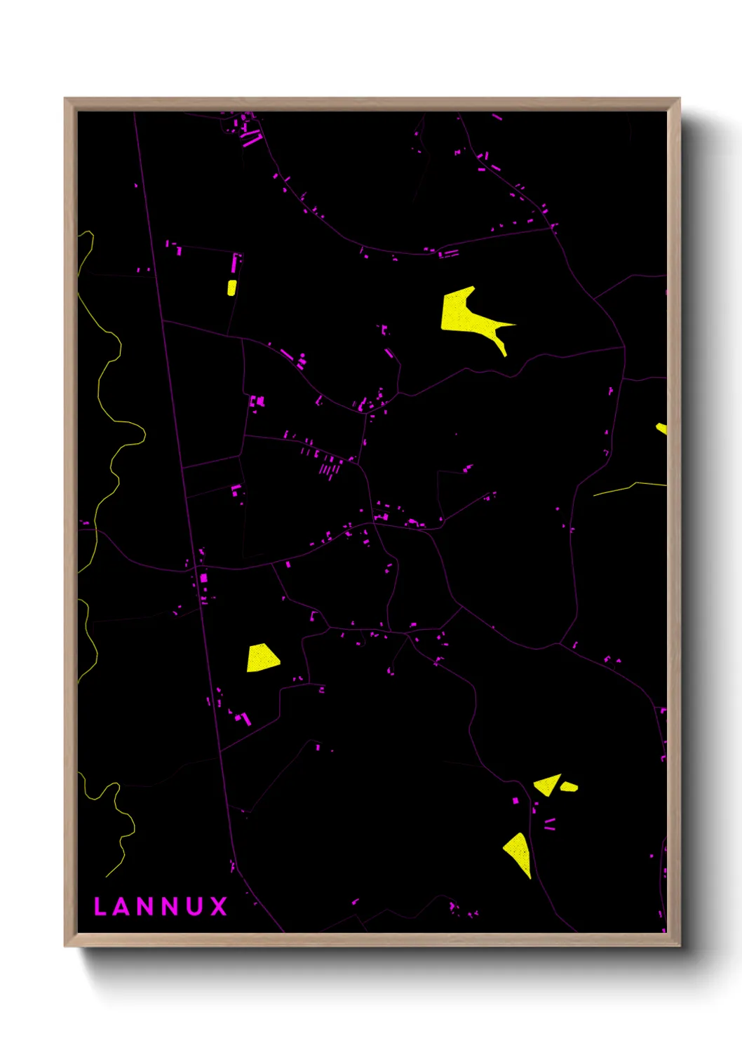 Une affiche de carte sur Lannux