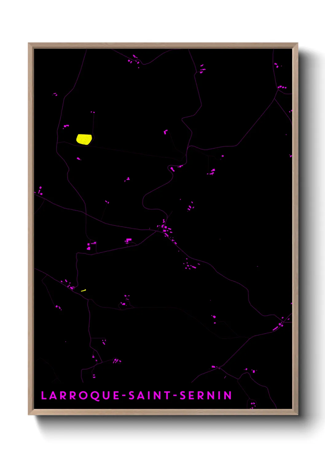 Un poster carteLarroque-Saint-Sernin