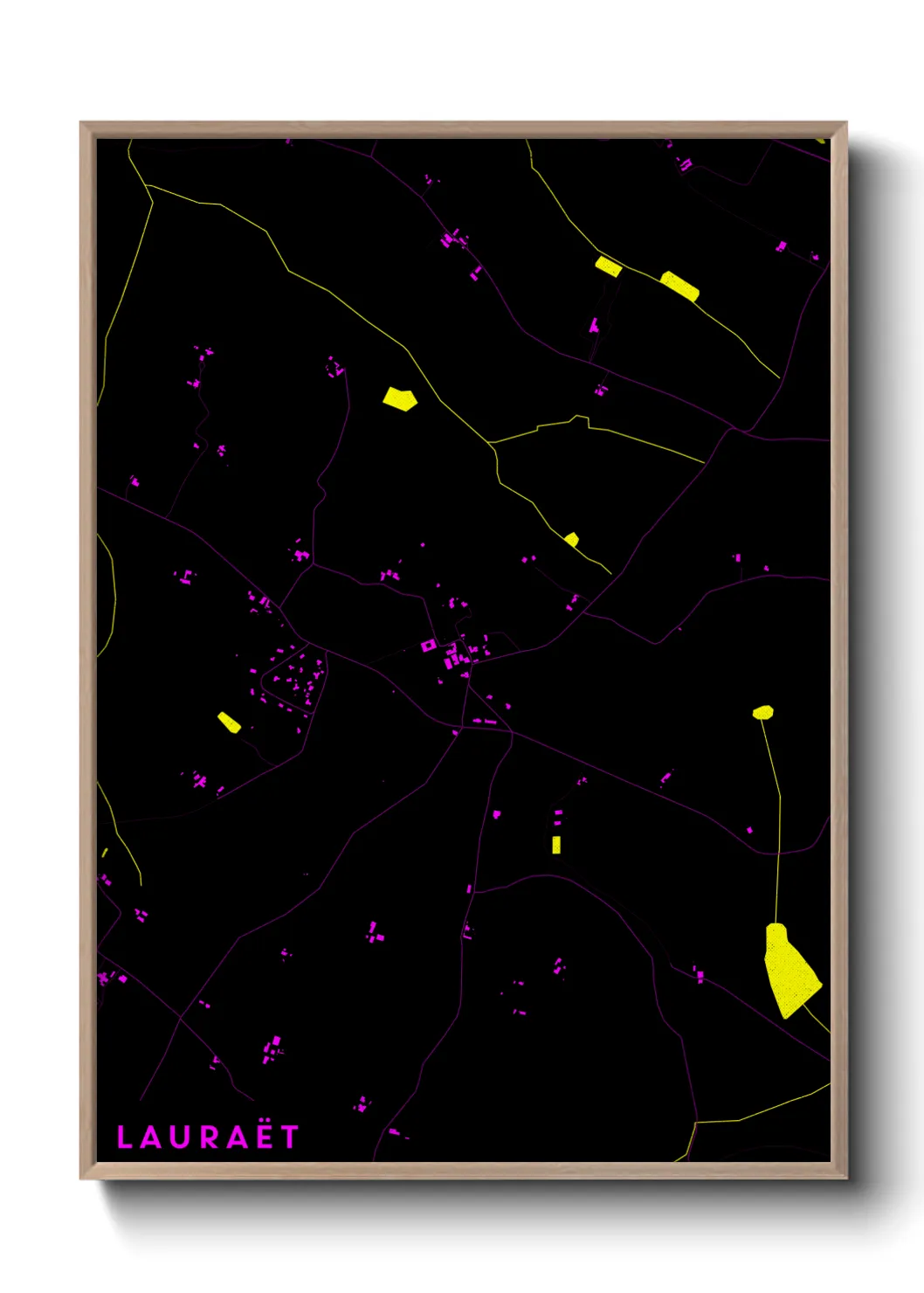 Une affiche de carte sur Lauraët