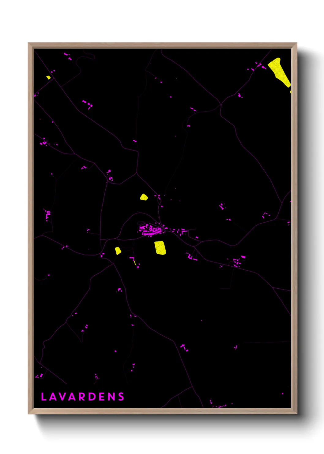 Une affiche de carte sur Lavardens