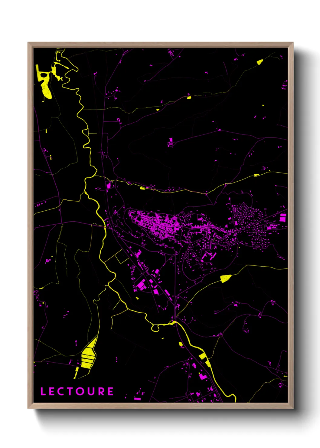 Une affiche de carte sur Lectoure