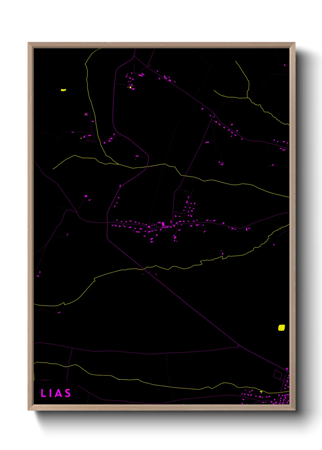 Une affiche de carte sur Lias