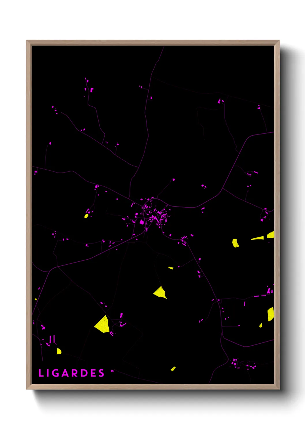 Une affiche de carte sur Ligardes