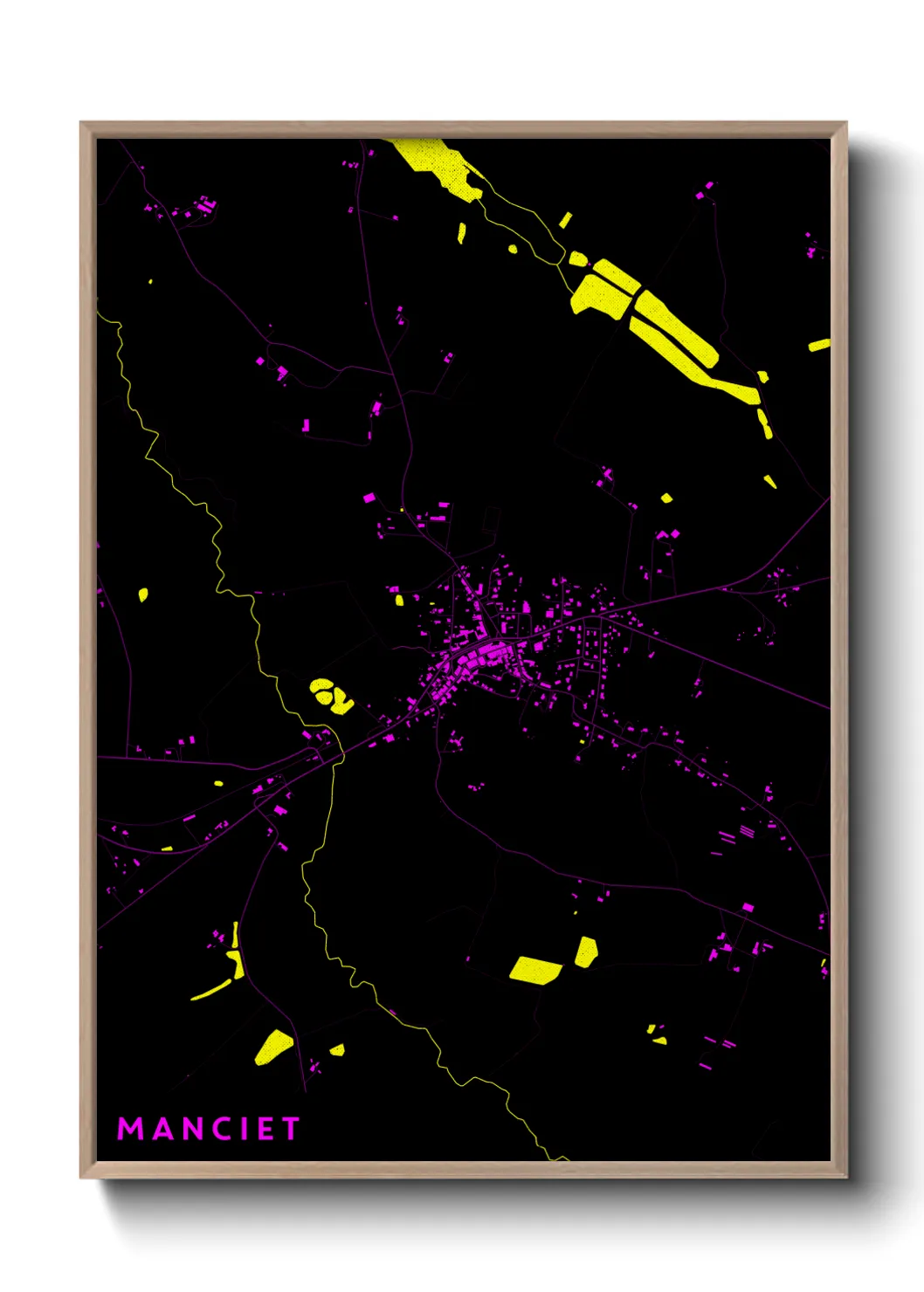Une affiche de carte sur Manciet