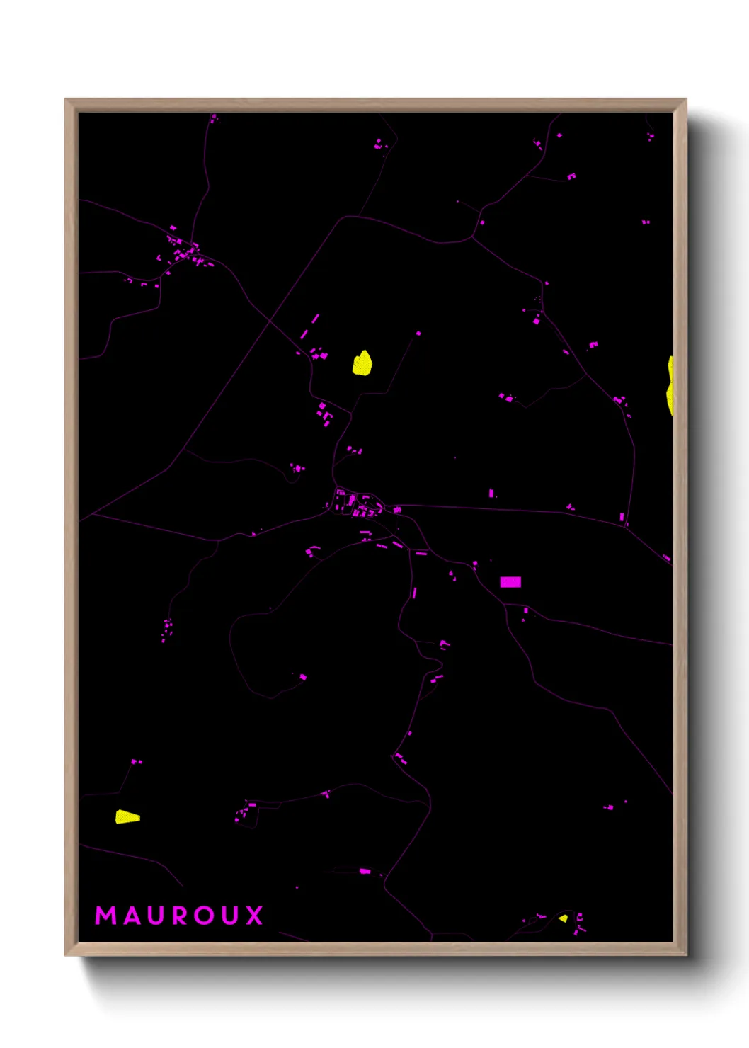 Une affiche de carte sur Mauroux