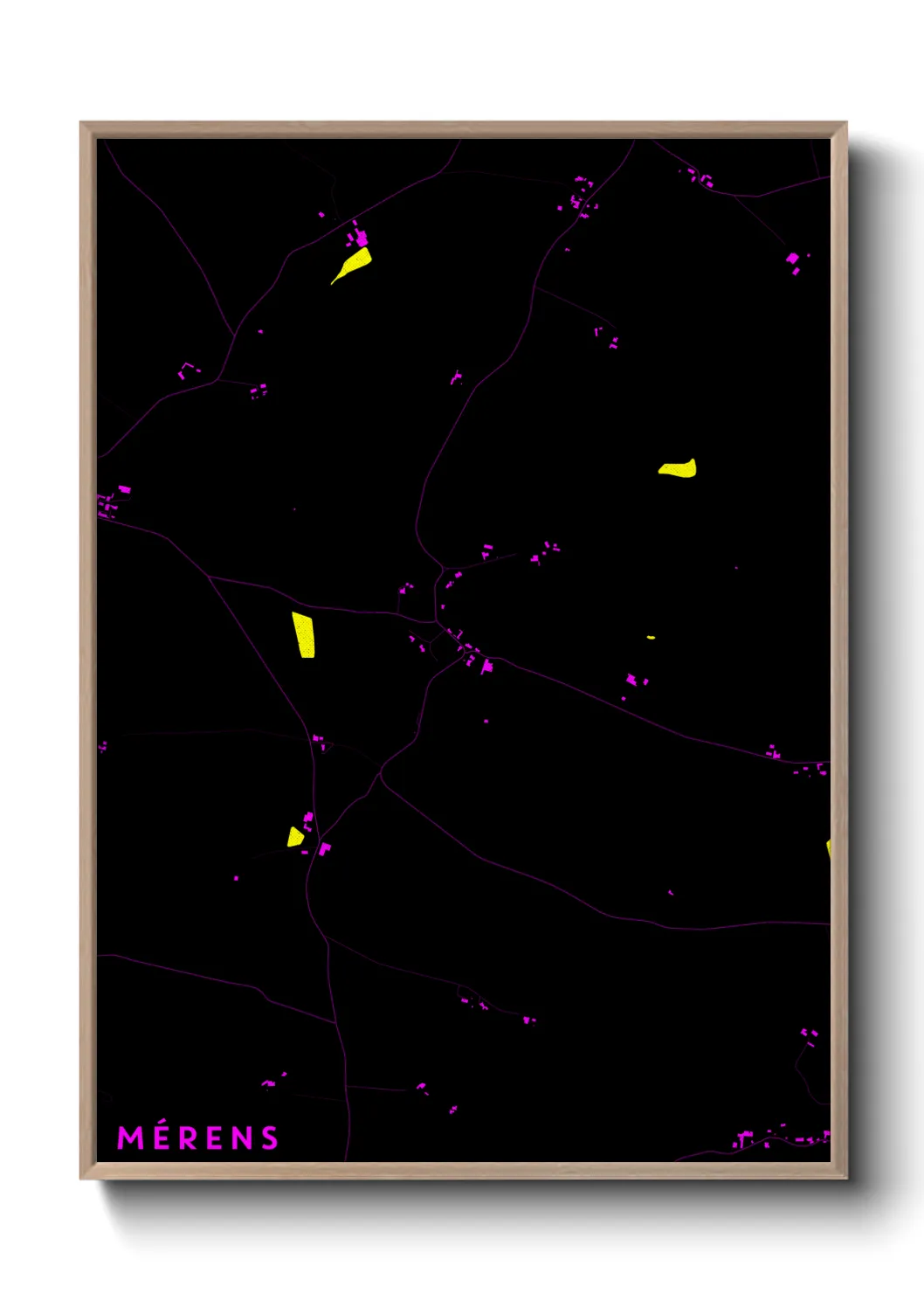 Une affiche de carte sur Mérens