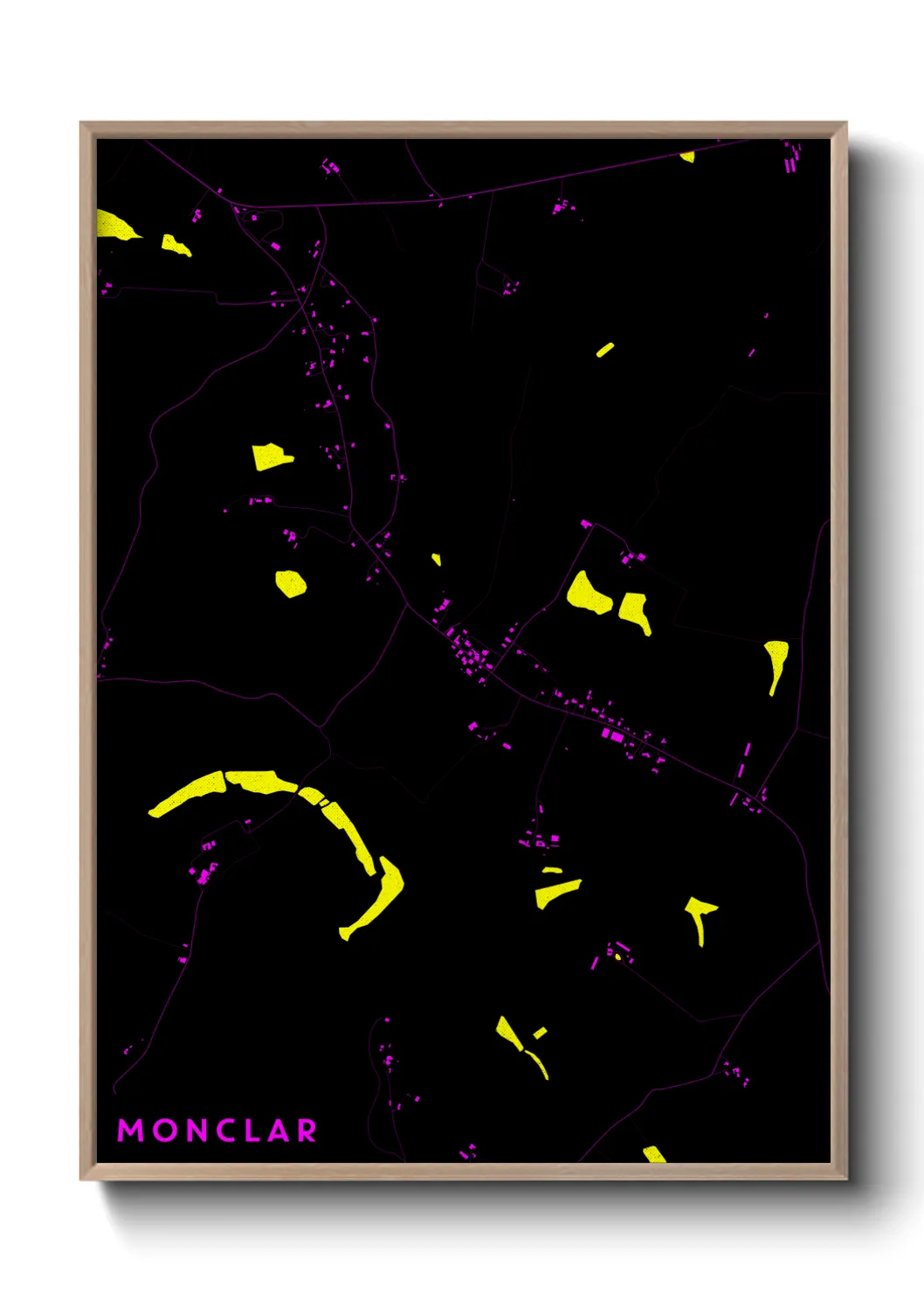 Une affiche de carte sur Monclar