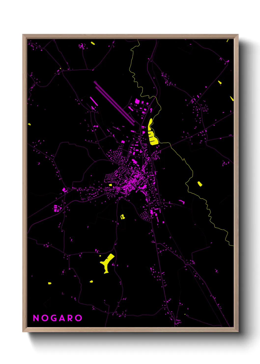 Une affiche de carte sur Nogaro