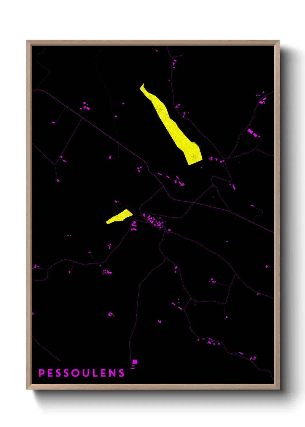 Une affiche de carte sur Pessoulens