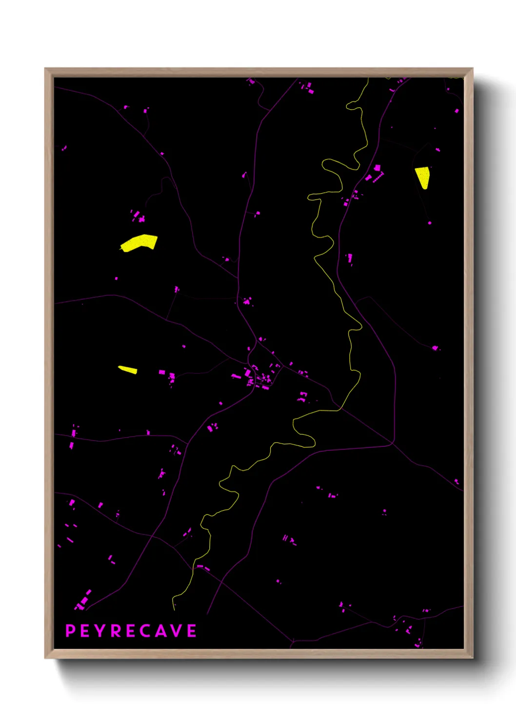 Une affiche de carte sur Peyrecave