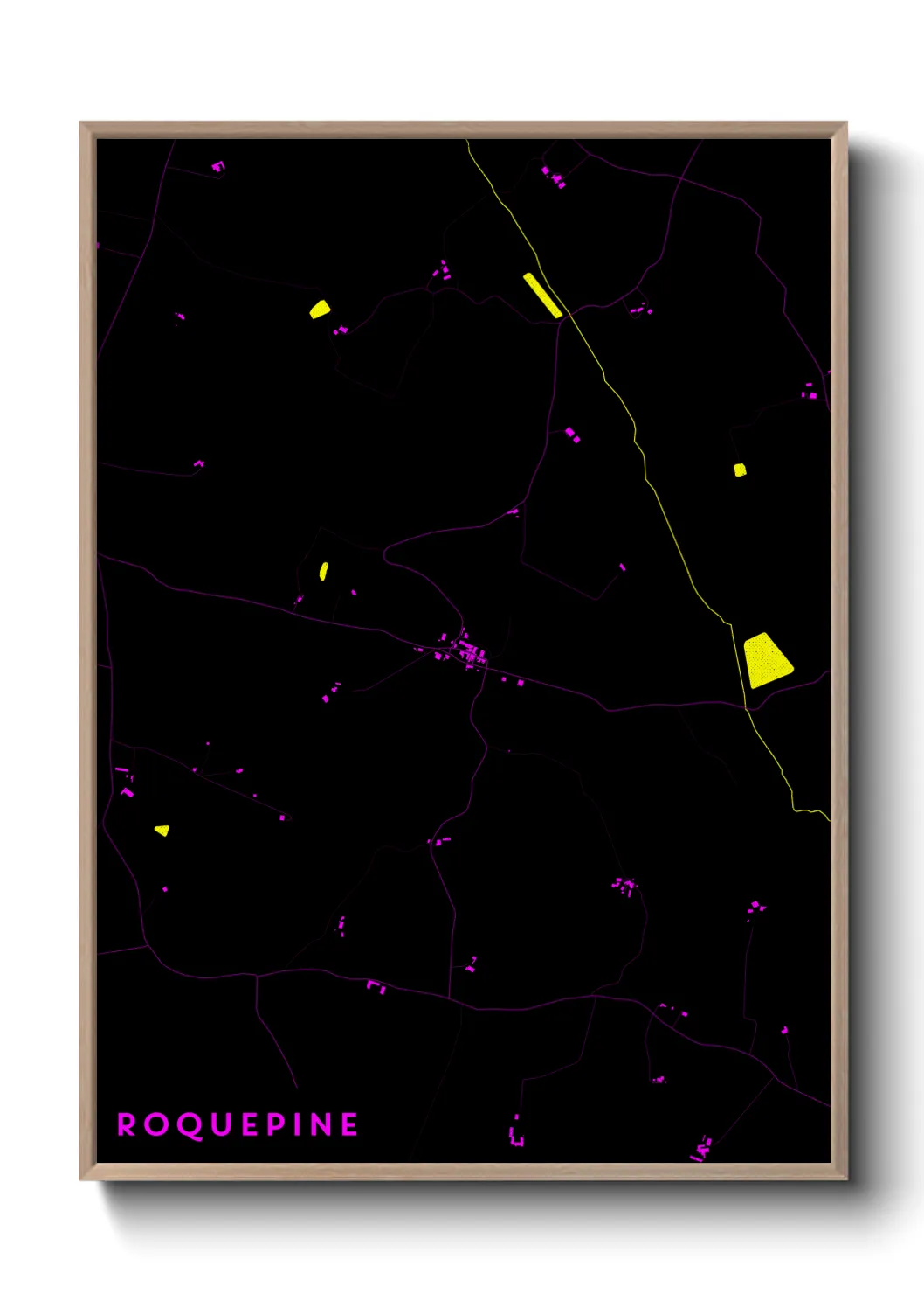 Une affiche de carte sur Roquepine