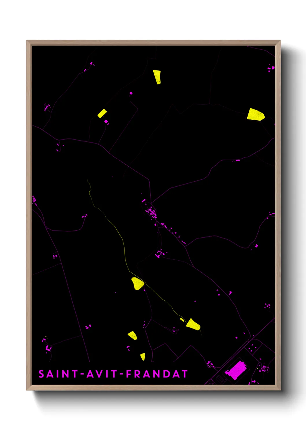 Un poster carteSaint-Avit-Frandat