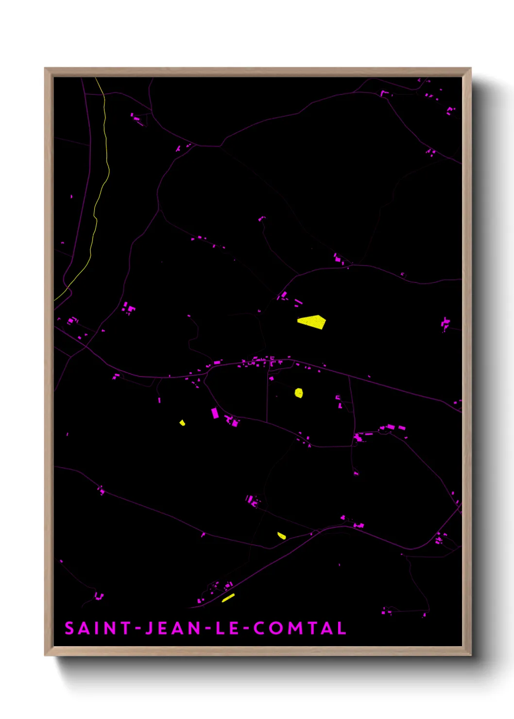 Un poster carteSaint-Jean-le-Comtal