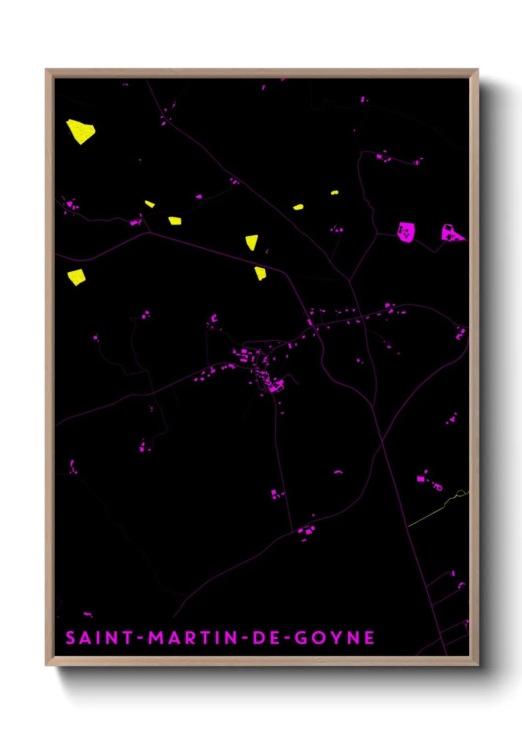 Une affiche de carte sur Saint-Martin-de-Goyne
