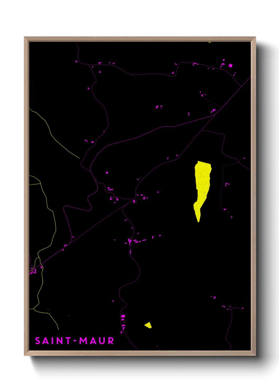 Une affiche de carte sur Saint-Maur