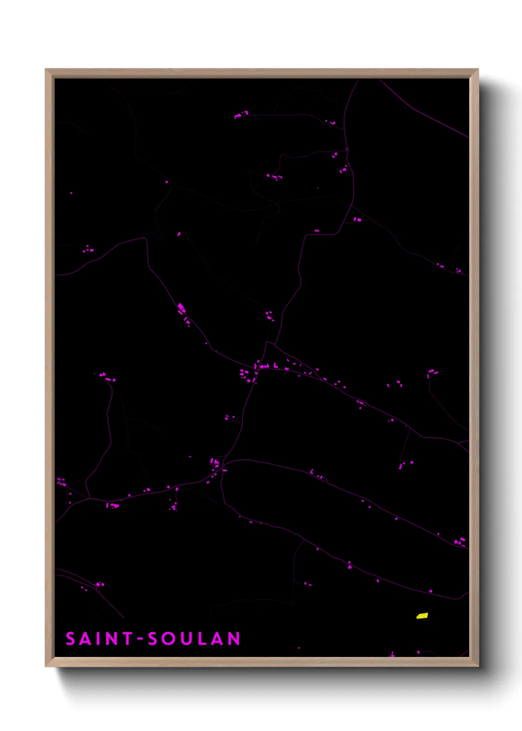 Une affiche de carte sur Saint-Soulan