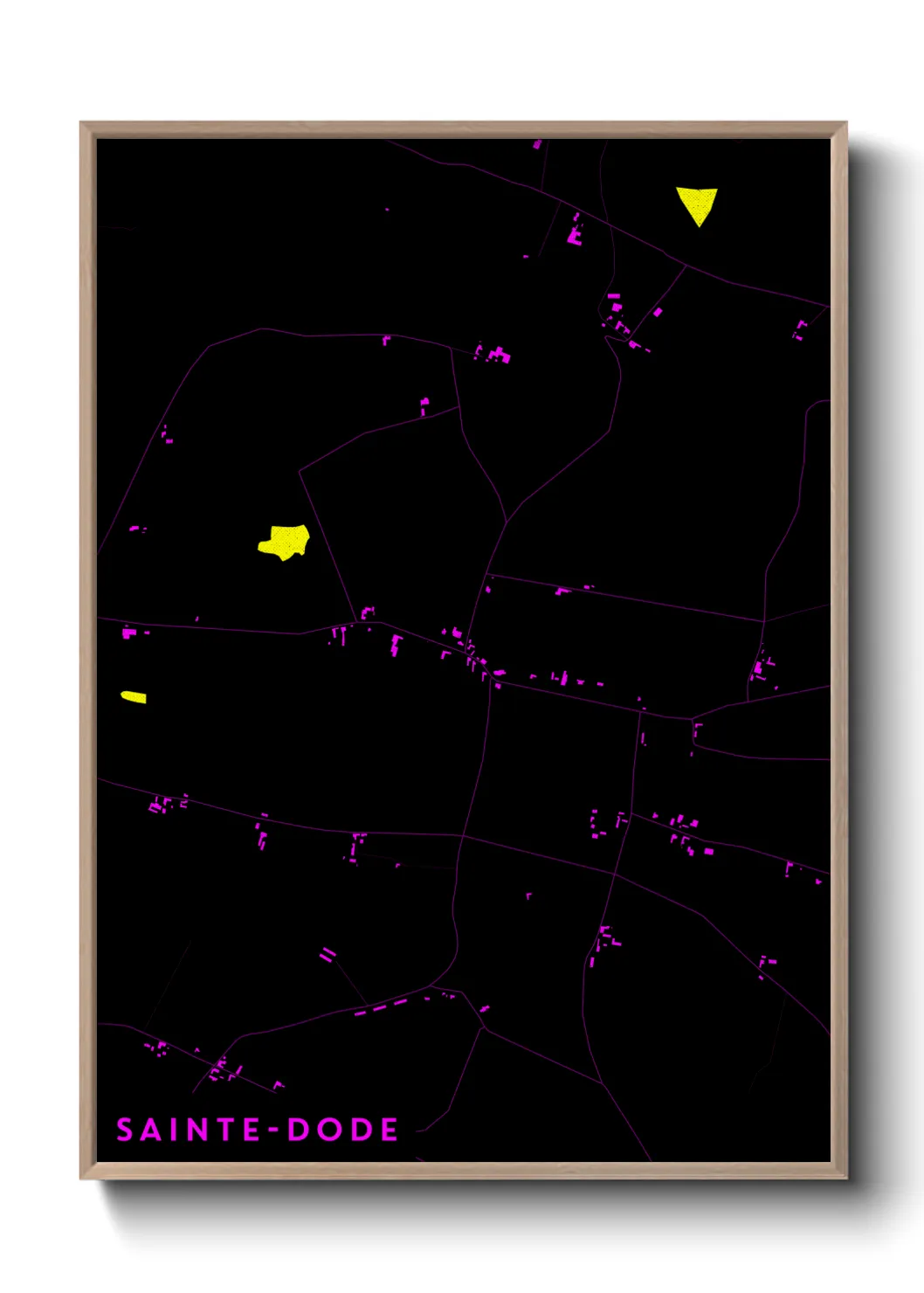 Une affiche de carte sur Sainte-Dode