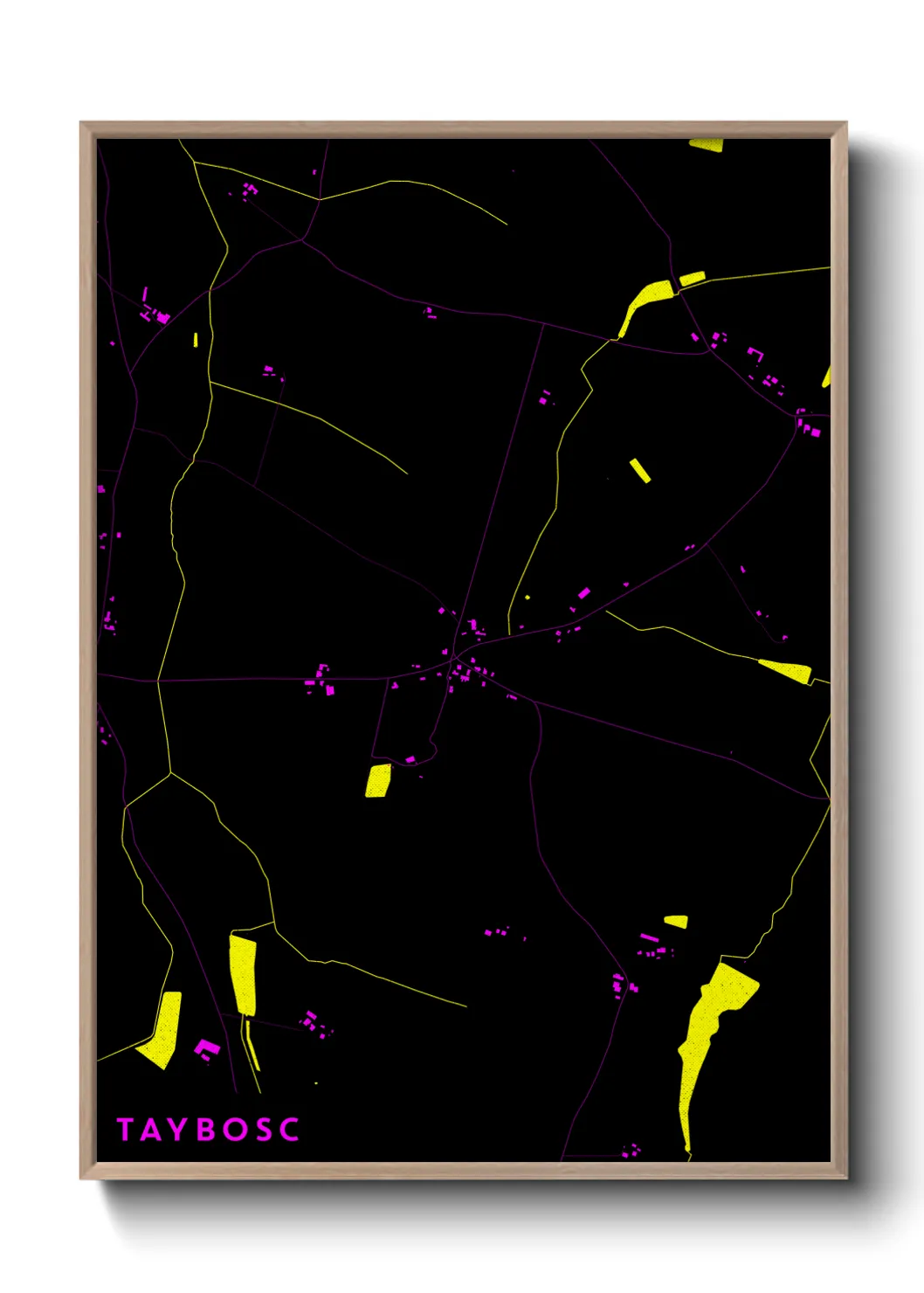 Une affiche de carte sur Taybosc