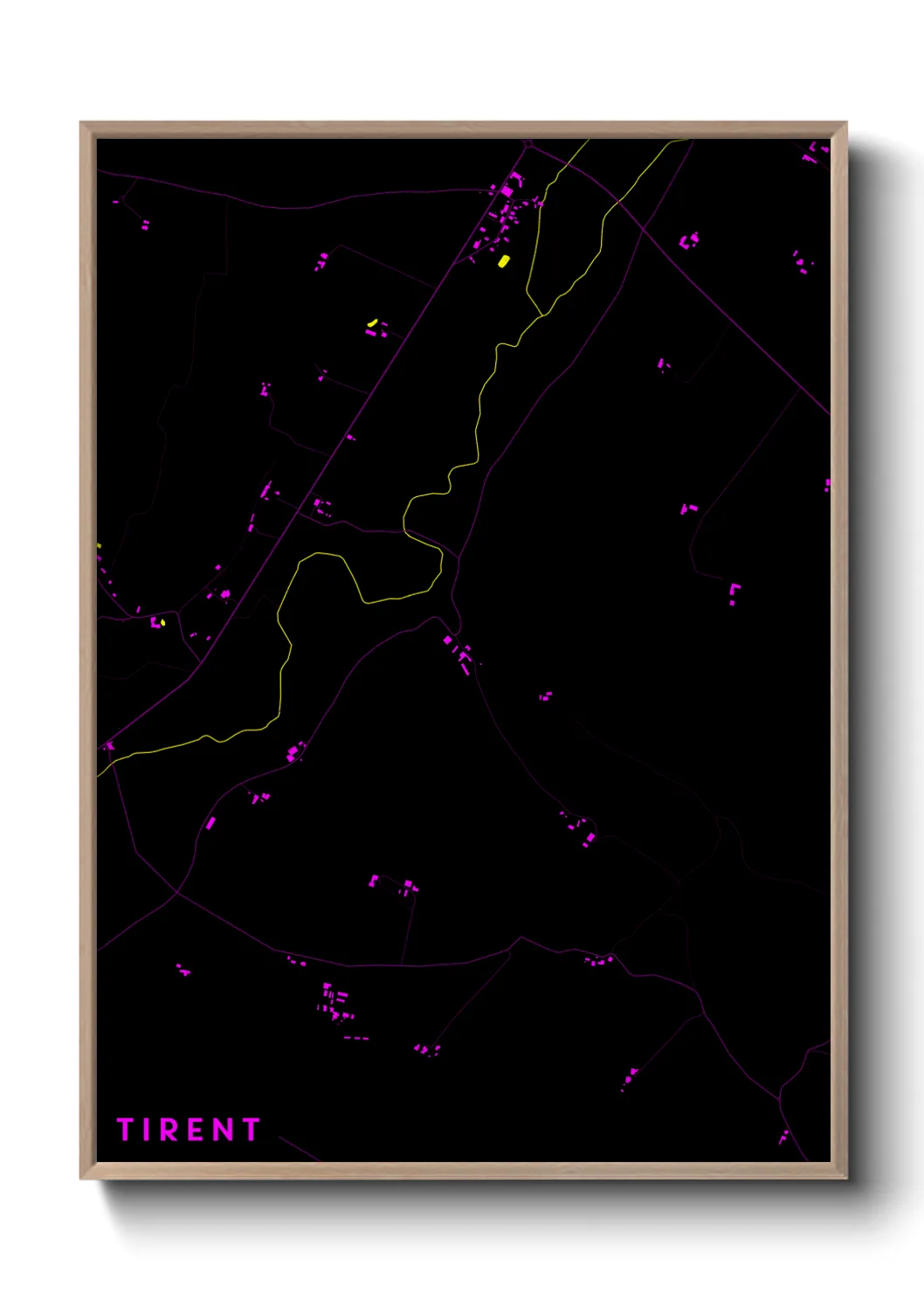 Une affiche de carte sur Tirent