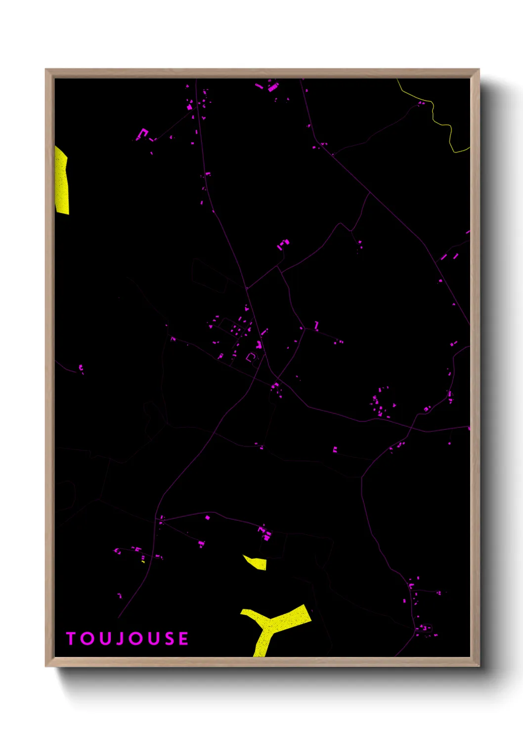 Une affiche de carte sur Toujouse