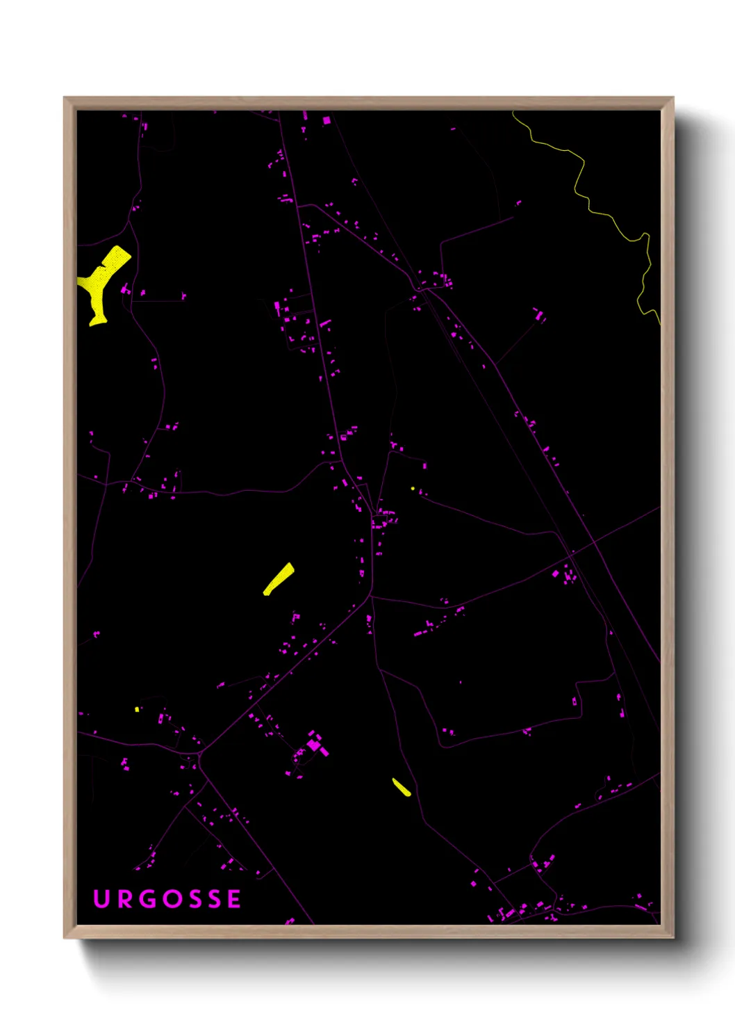 Une affiche de carte sur Urgosse