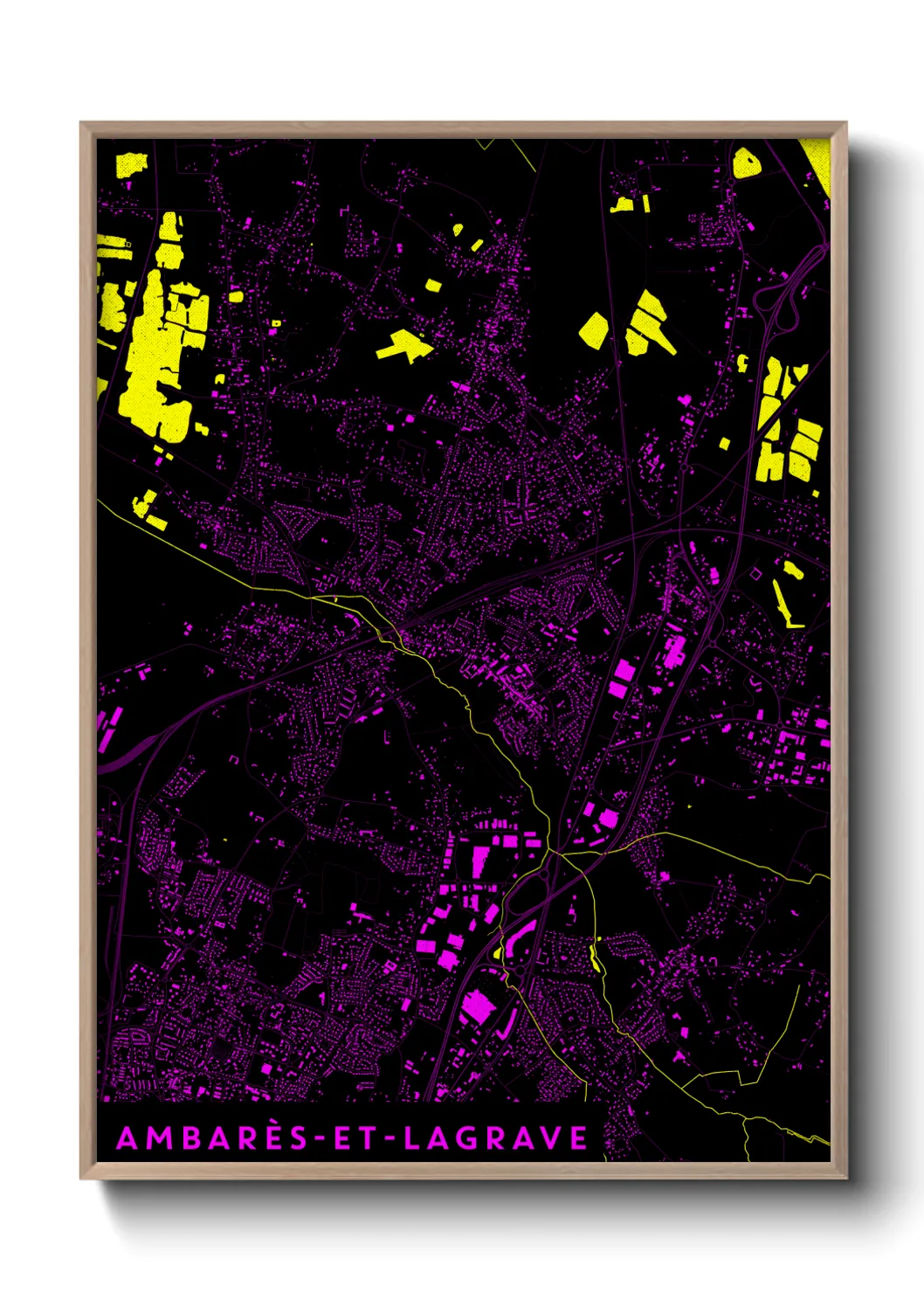 Une affiche de carte sur Ambarès-et-Lagrave