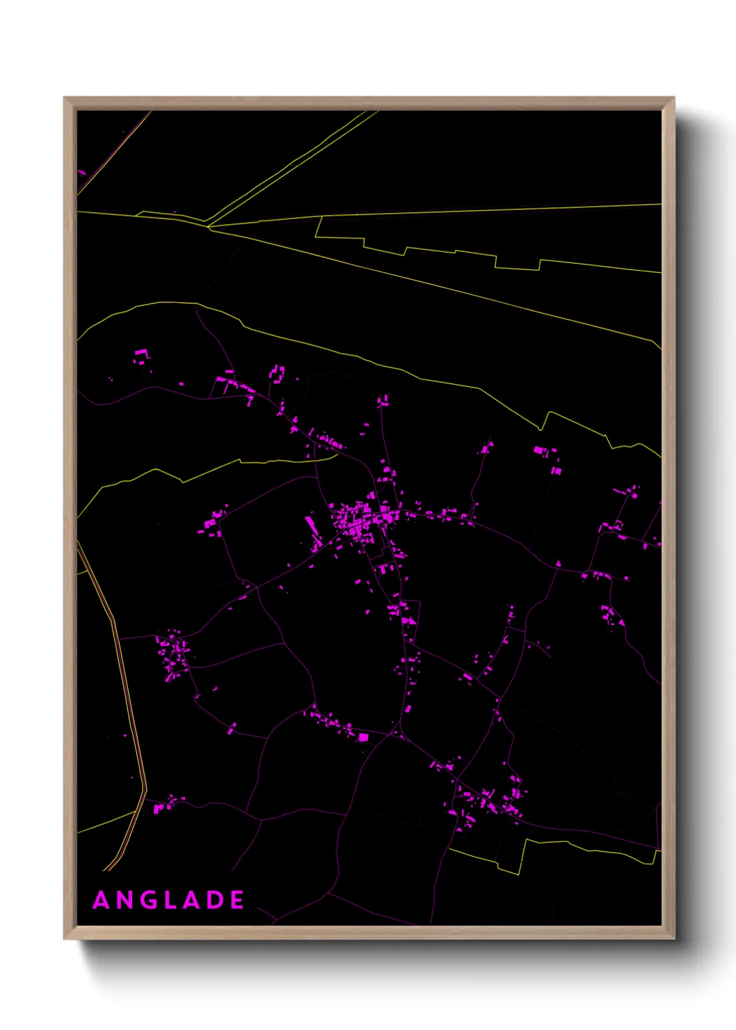 Une affiche de carte sur Anglade
