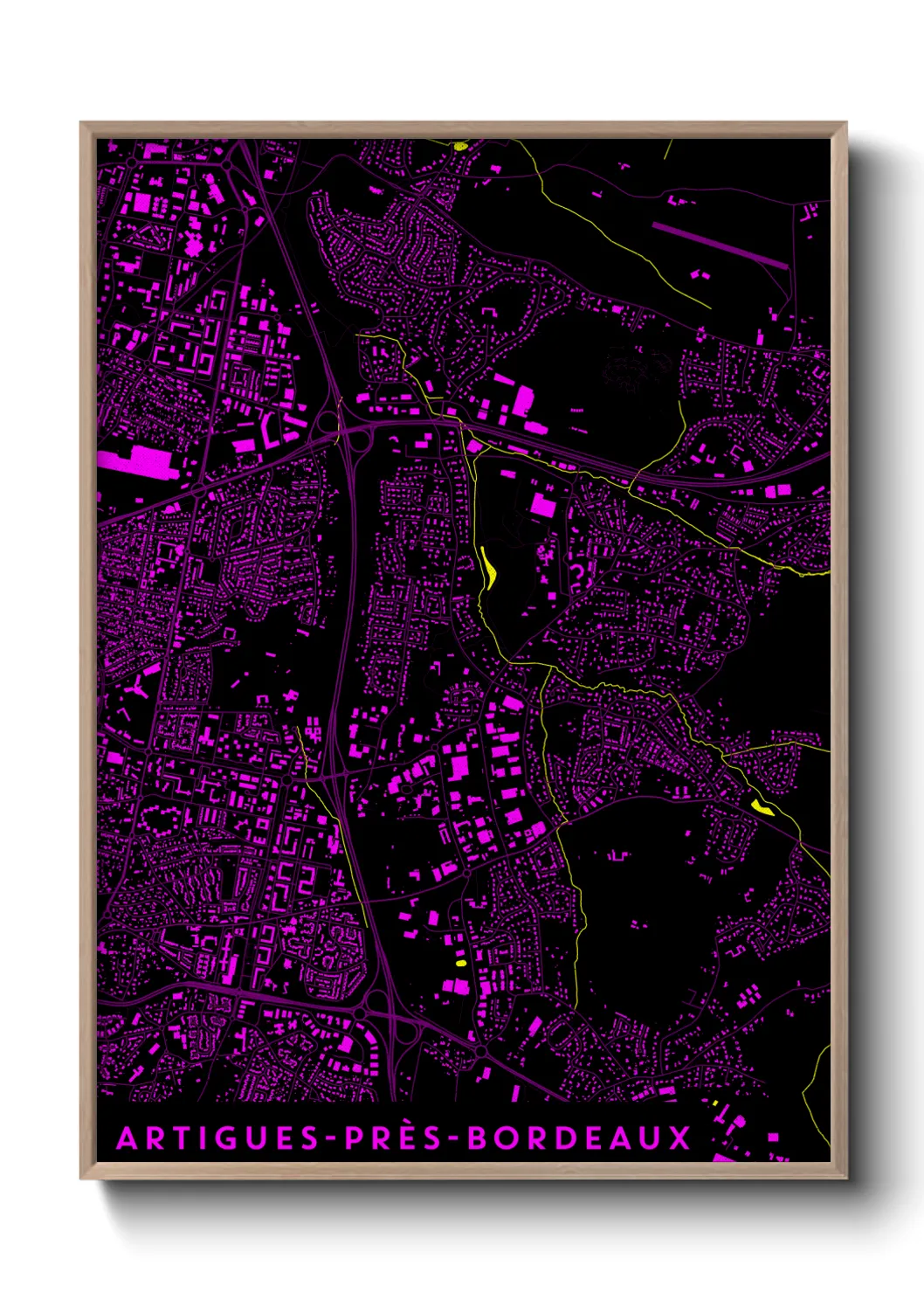 Une affiche de carte sur Artigues-près-Bordeaux