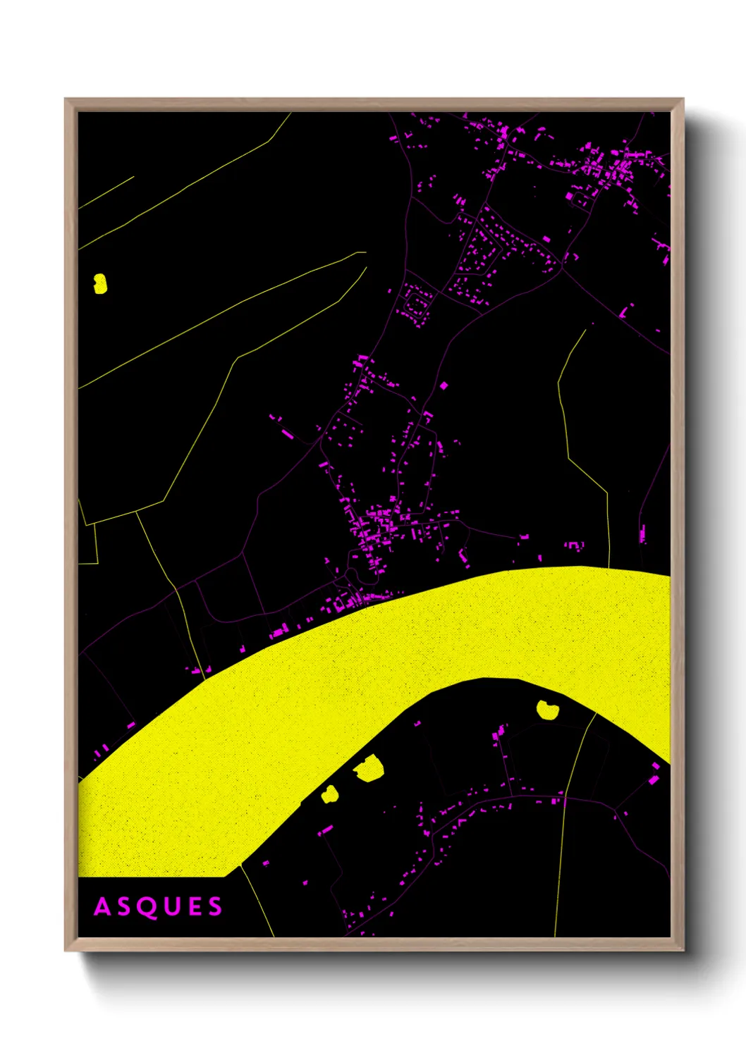 Une affiche de carte sur Asques