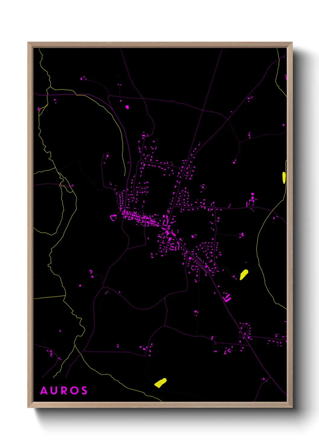 Une affiche de carte sur Auros