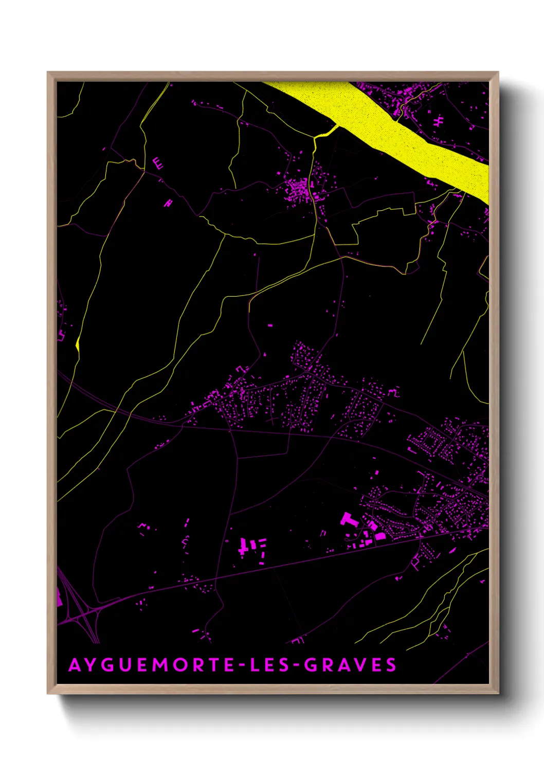 Une affiche de carte sur Ayguemorte-les-Graves