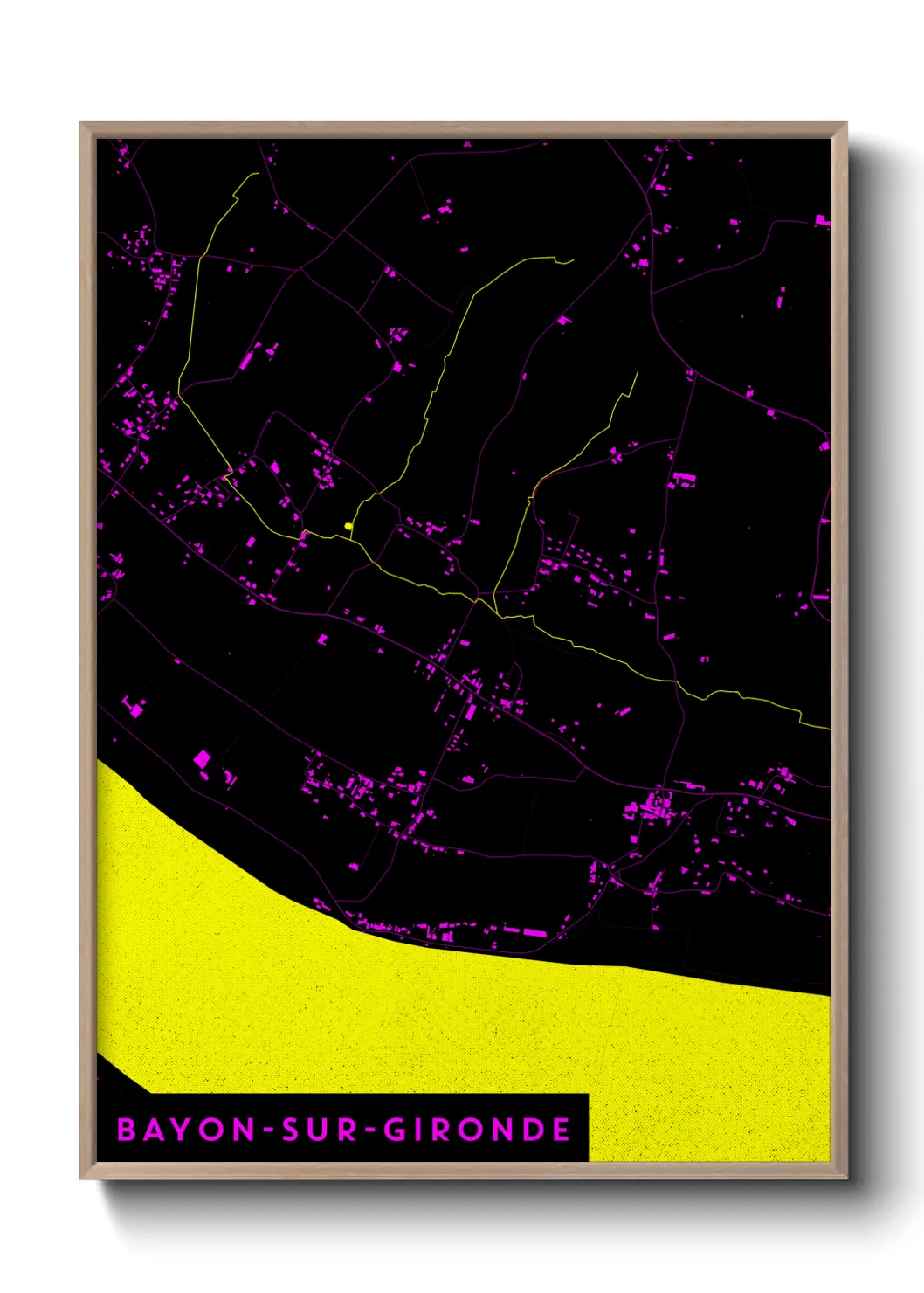 Un poster carteBayon-sur-Gironde