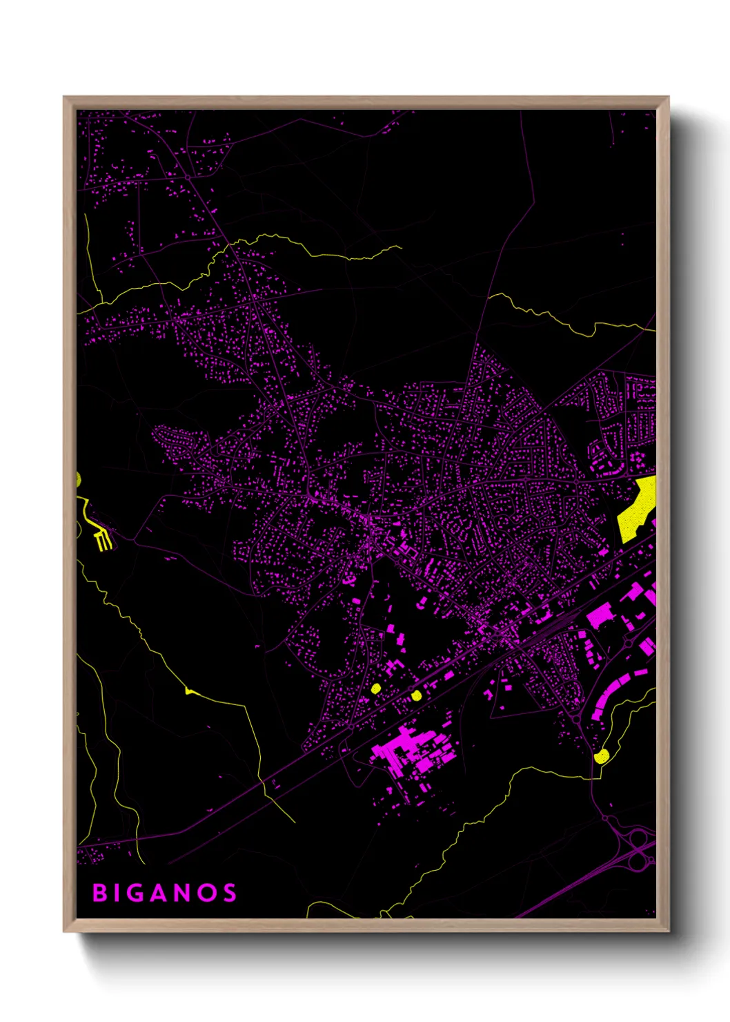 Une affiche de carte sur Biganos