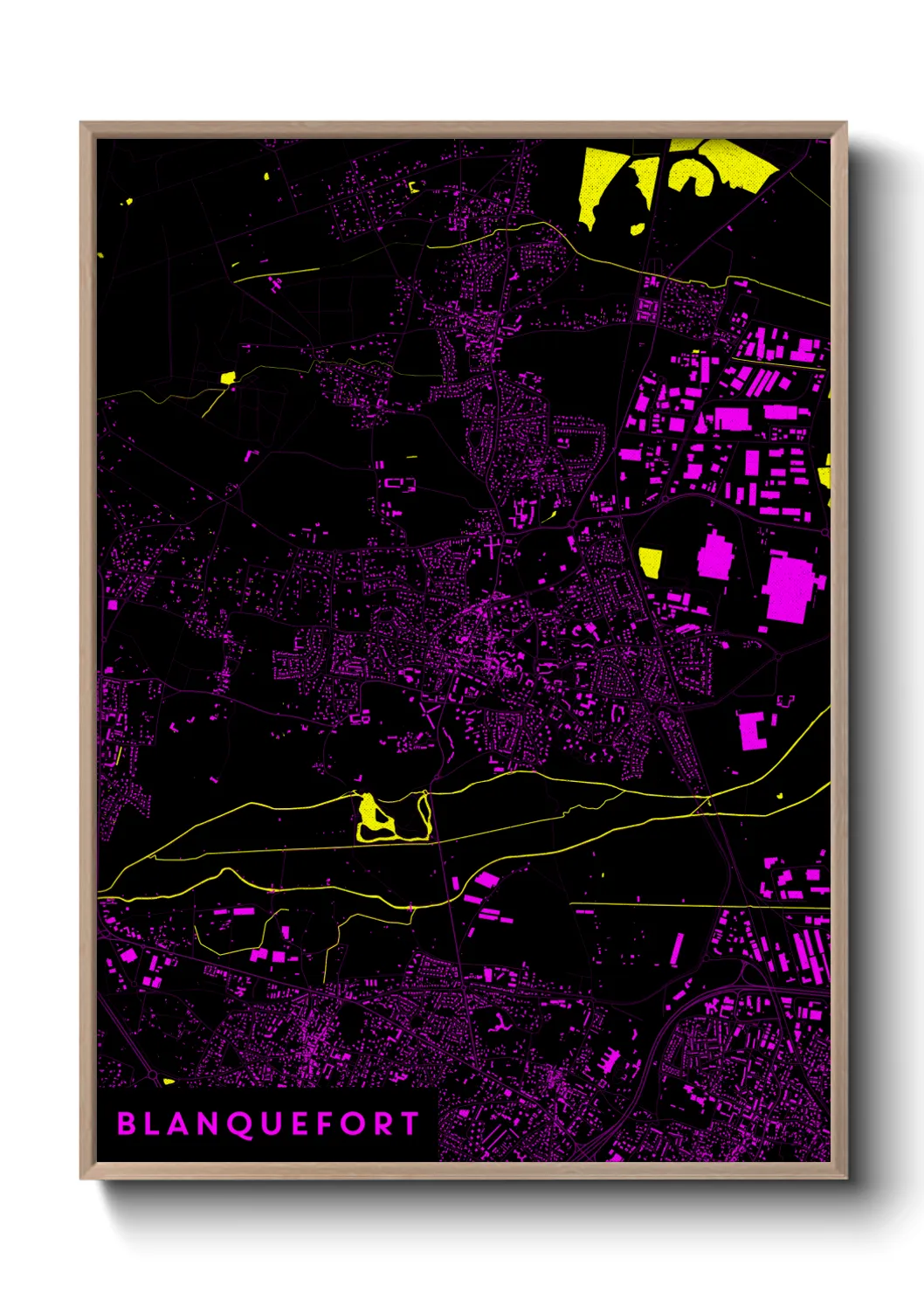 Une affiche de carte sur Blanquefort