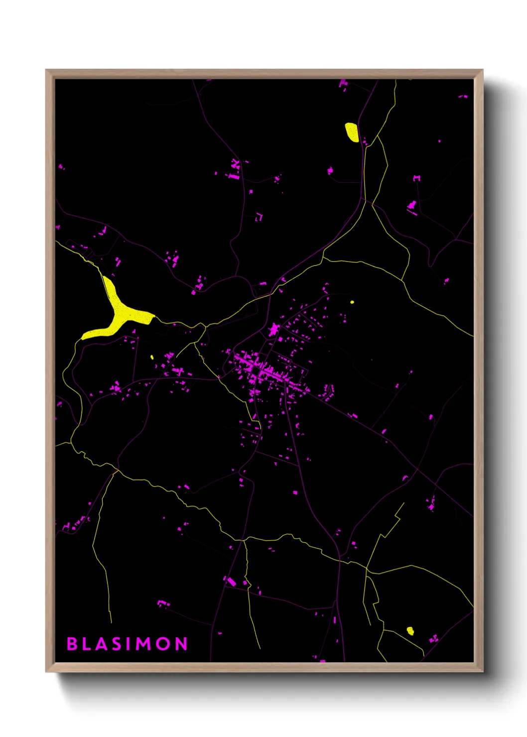 Une affiche de carte sur Blasimon