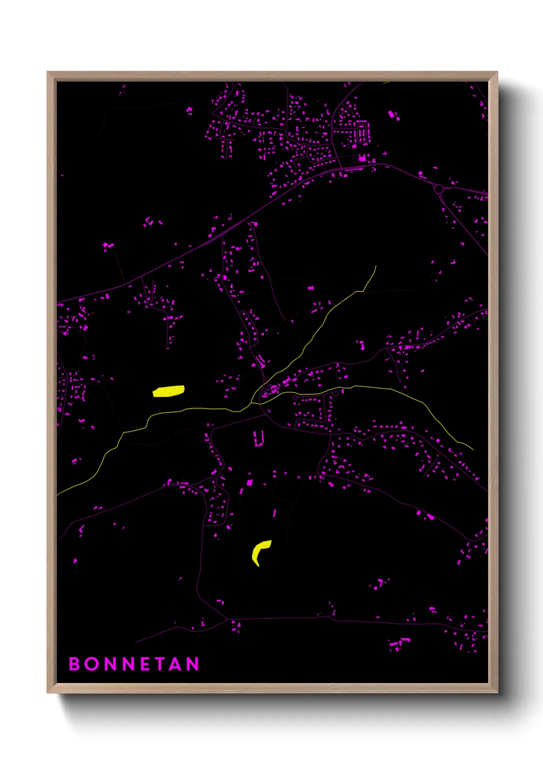 Une affiche de carte sur Bonnetan