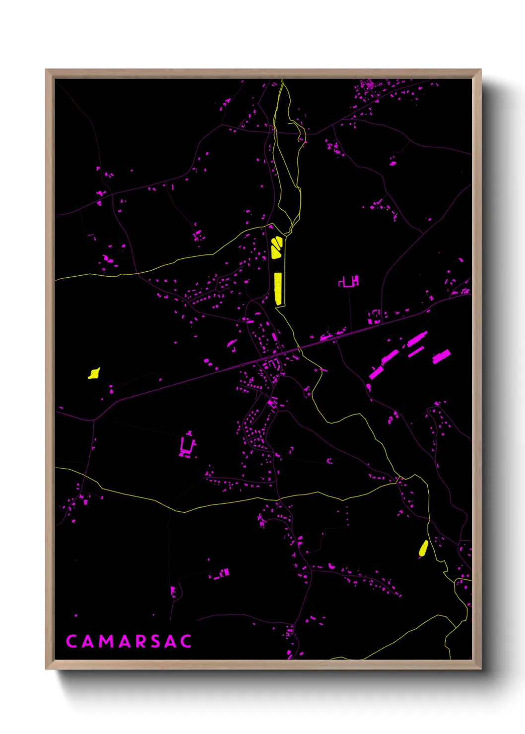 Une affiche de carte sur Camarsac