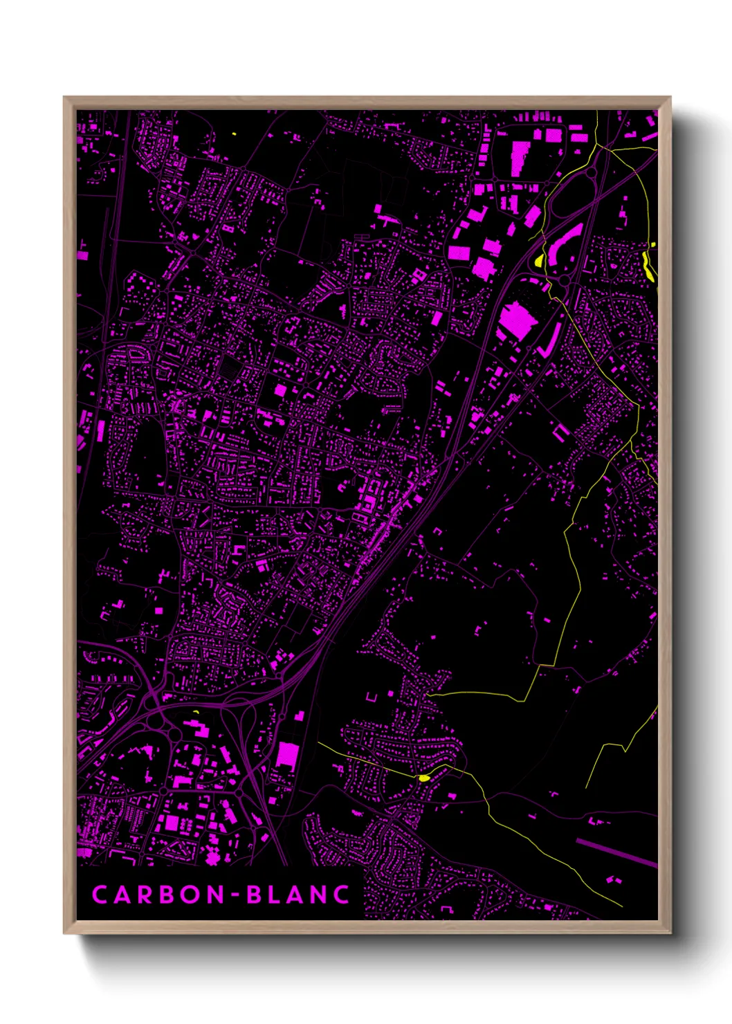 Un poster carteCarbon-Blanc