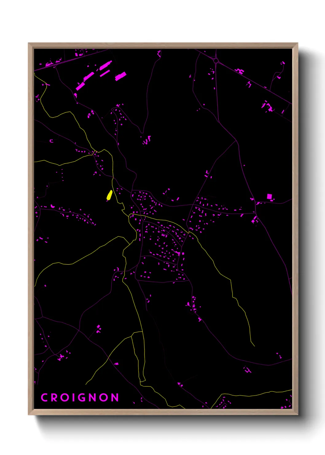 Une affiche de carte sur Croignon