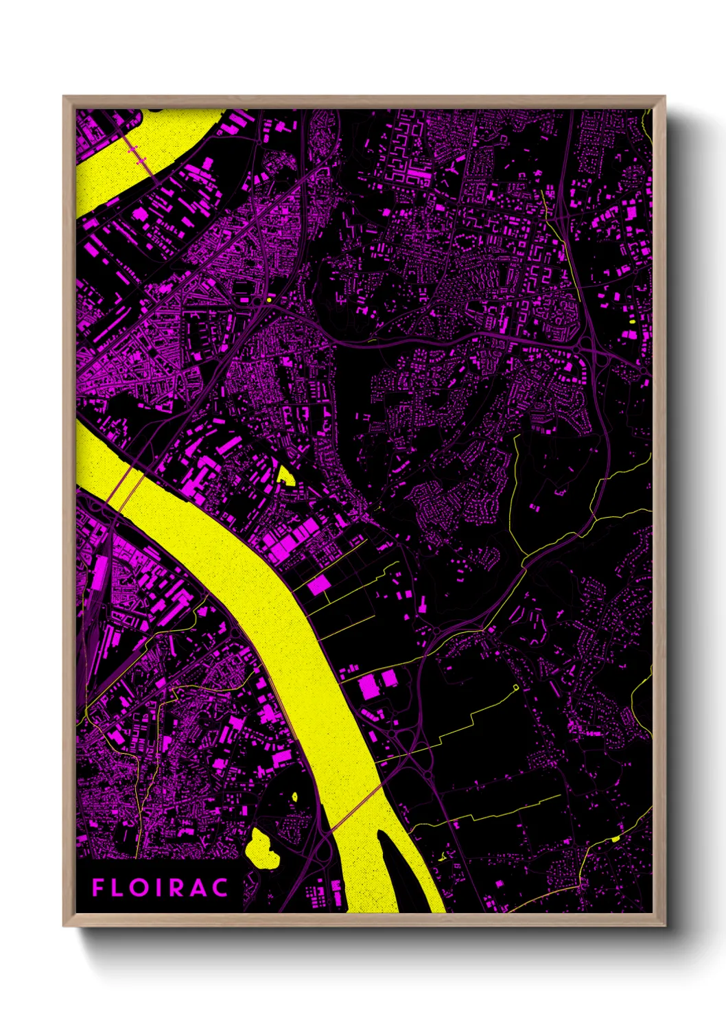 Une affiche de carte sur Floirac